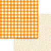 Bella Blvd - Plaids and Dotty Collection - 12 x 12 Double Sided Paper - Orange