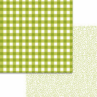 Bella Blvd - Plaids and Dotty Collection - 12 x 12 Double Sided Paper - Pickle Juice