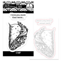 Brutus Monroe - Tacos And Game On Collection - Die And Clear Photopolymer Stamp Set - Tacos