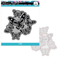 Brutus Monroe - Wings Of Lace Collection - Die And Clear Photopolymer Stamp Set - Butterfly Lace