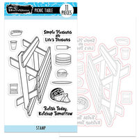 Brutus Monroe - Die and Clear Photopolymer Stamp Set - Picnic Table
