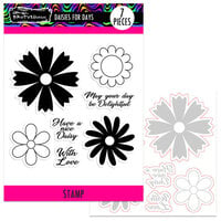 Brutus Monroe - Die and Clear Photopolymer Stamp Set - Daisies For Days