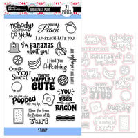 Brutus Monroe - Let's Do Brunch Collection - Die and Clear Photopolymer Stamp Set - Breakfast Puns