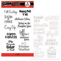 Brutus Monroe - Die and Clear Photopolymer Stamp Set - Fall Greetings