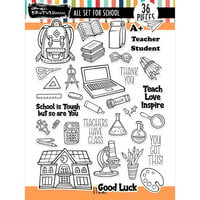 Brutus Monroe - School's In Session Collection - Clear Photopolymer Stamps - All Set For School