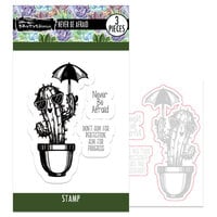 Brutus Monroe - Succulent And Cactus Collection - Die And Clear Photopolymer Stamp Set - Never Be Afraid