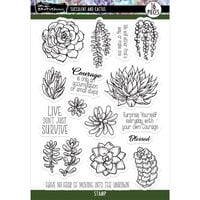 Brutus Monroe - Succulent And Cactus Collection - Clear Photopolymer Stamps - Succulent And Cactus