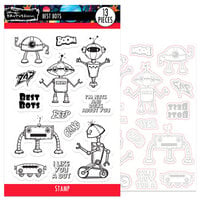 Brutus Monroe - Space Robots Collection - Die and Clear Photopolymer Stamp Set - Best Bots