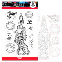 Brutus Monroe - Space Robots Collection - Die and Clear Photopolymer Stamp Set - Always Dream Big