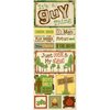 Bo Bunny Press - Roughin' It Collection - Cardstock Stickers - It's A Guy Thing, CLEARANCE