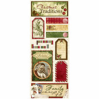 Bo Bunny Press - Noel Collection - Christmas - Cardstock Stickers - Traditions