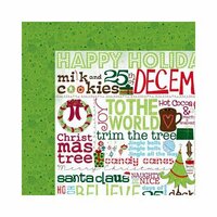 Bo Bunny - Mistletoe Collection - Christmas - 12 x 12 Double Sided Paper - Greetings