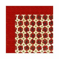 Bo Bunny - Serenade Collection - 12 x 12 Double Sided Paper - Poppies
