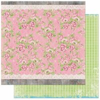 Bo Bunny - Prairie Chic Collection - 12 x 12 Double Sided Paper - Rambling Rose