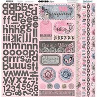BoBunny - Isabella Collection - 12 x 12 Cardstock Stickers - Combo