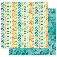 Bo Bunny - Key Lime Collection - 12 x 12 Double Sided Paper - Makin' Waves