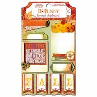 BoBunny - Autumn Song Collection - Layered Chipboard Stickers with Glitter and Jewel Accents