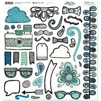 Bo Bunny - Zip-a-dee-doodle Collection - 12 x 12 Chipboard Stickers