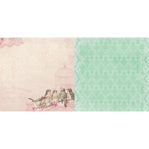 BoBunny - Madeleine Collection - 12 x 12 Double Sided Paper - Songbirds