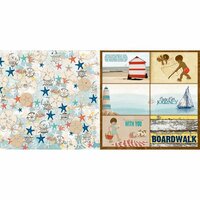 BoBunny - Boardwalk Collection - 12 x 12 Double Sided Paper - Beach Bliss