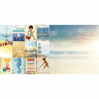 BoBunny - Boardwalk Collection - 12 x 12 Double Sided Paper - Sandcastle