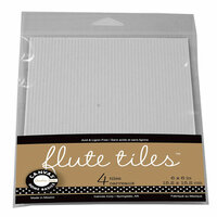 Canvas Corp - 6 x 6 Paper Pack - E-Flute Corrugated Tiles - White
