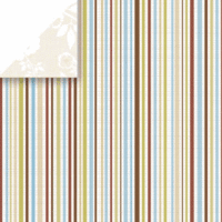 Chatterbox - Scrapbook Walls - Courtyard Room - Cardstock - Mini Courtyard Stripe, CLEARANCE