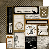 Carta Bella Paper - All Hallow's Eve Collection - Halloween - 12 x 12 Double Sided Paper - Curiosity Cards