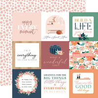 Carta Bella Paper - At Home Collection - 12 x 12 Double Sided Paper - 4 x 4 Journaling Cards