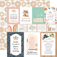 Carta Bella Paper - At Home Collection - 12 x 12 Double Sided Paper - Multi Journaling Cards
