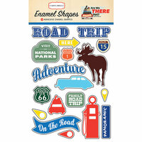 Carta Bella Paper - Are We There Yet Collection - Enamel Shapes
