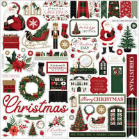 Carta Bella Paper - A Wonderful Christmas Collection - 12 x 12 Cardstock Stickers - Elements
