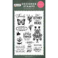 Carta Bella Paper - Bloom Collection - Clear Photopolymer Stamps - Our Story Begins Here