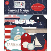 Carta Bella Paper - By The Sea Collection - Ephemera - Frames and Tags