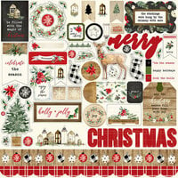Carta Bella Paper - Christmas Collection - 12 x 12 Cardstock Stickers - Elements