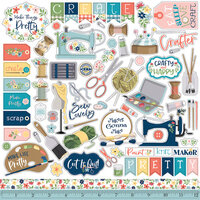 Carta Bella Paper - Craft and Create Collection - 12 x 12 Cardstock Stickers - Elements