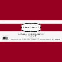 Carta Bella Paper Charcoal Grey Linen Texture Cardstock Pack