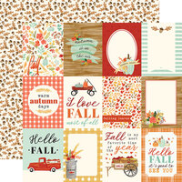 Carta Bella Paper - Fall Market Collection - 12 x 12 Doubled Sided Paper - 3 x 4 Journaling Cards