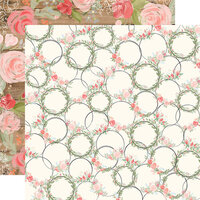 Carta Bella Paper - Farmhouse Market Collection - 12 x 12 Double Sided Paper - Wreaths