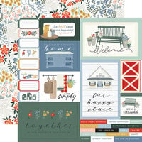Carta Bella Paper - Farmhouse Summer Collection - 12 x 12 Double Sided Paper - Multi Journaling Cards
