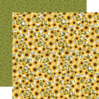 Carta Bella Paper - Fall Fun Collection - 12 x 12 Double Sided Paper - Seasonal Sunflowers
