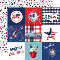 Carta Bella Paper - Fourth Of July Collection - 12 x 12 Double Sided Paper - 4 x 4 Journaling Cards