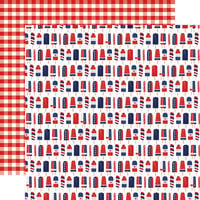 Carta Bella Paper - Fourth Of July Collection - 12 x 12 Double Sided Paper - Festive Popsicle