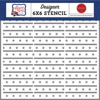 Carta Bella Paper - Fourth Of July Collection - 6 x 6 Stencils - Stars and Stripes