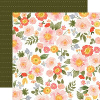 Carta Bella Paper - Flora No. 5 Collection - 12 x 12 Double Sided Paper - Happy Large Floral