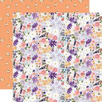 Carta Bella Paper - Flora No. 5 Collection - 12 x 12 Double Sided Paper - Cool Small Floral