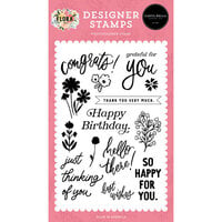 Carta Bella Paper - Flora No. 6 Collection - Clear Photopolymer Stamps - Grateful For You
