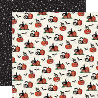 Carta Bella Paper - Halloween Fun Collection - 12 x 12 Double Sided Paper - Bats Cats And Pumpkins