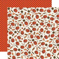 Carta Bella Paper - Halloween Fun Collection - 12 x 12 Double Sided Paper - Here For The Candy