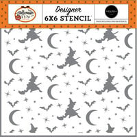 Carta Bella Paper - Halloween Fun Collection - 6 x 6 Stencils - Witches Night Out